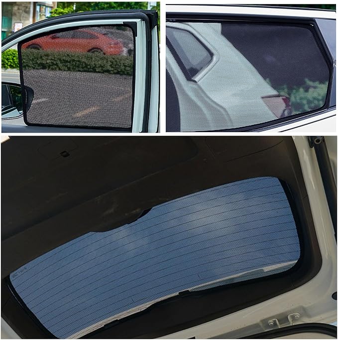 Car Magnetic Sun Protection Curtain 5PCS Suitable for BMW X2 F39 2018 2019 2020 2021 2022 2023 UV Protection, Insect Screen, Rear Passenger Side Window Visor-Black - Image 7