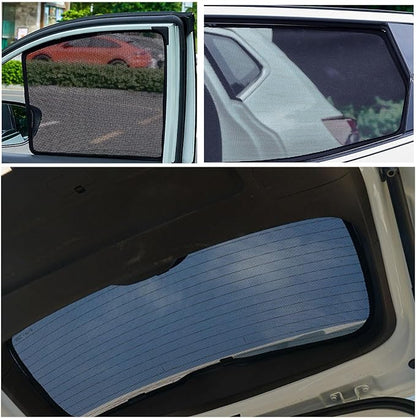 Car Magnetic Sun Protection Curtain 5PCS Suitable for BMW X3 F25 2011 2012 2013 2014 2015 2016 2017 UV Protection, Insect Screen, Rear Passenger Side Window Visor-Black - Image 7