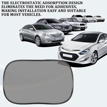 2PCS Car Window Shades, Static Cling Sun Shade for Side Windows, UV & Heat Protection Anti-Glare Auto Window Screen for Baby Safety & Comfortable Driving, Universal Fit Car Accessories - Image 6