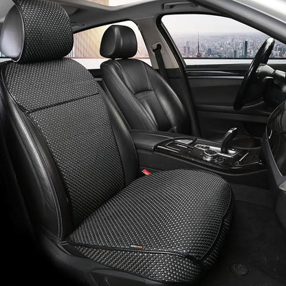 Auto Newer Luxury Breathable Car Seat Cover Fit Four Seasons, Universal Front of Car Seat Cushions, Bottom Seat Covers of Full Wrapped Edge,Universal Fit for 95% Cars,SUV,Pickup(Black，1PCS) by AutoNewer