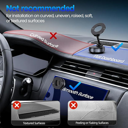Jikasho Magnetic Phone Holder for Car, Suction Cup Phone Mount for Magsafe | 360° Adjustable Vacuum Car Phone Mount, Hands-Free Phone Holders for Your Car for iPhone 17 Pro Max 16 15 14 13 12 Air Plus - Image 8