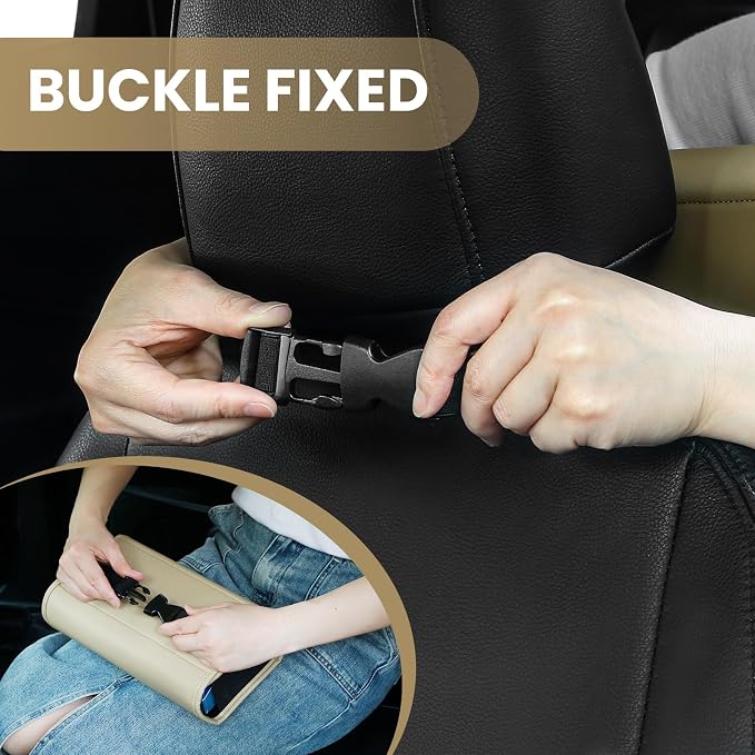 WHHMK Large Car Tissue Holder Refill Easily Clamshell Opening, Black 2PC | Tissue Box Cover Keep Car Tidy, Premium PU Leather Backseat Napkin Rectangle Organizer in Auto, Fits 100-150 Count Tissues - Image 6