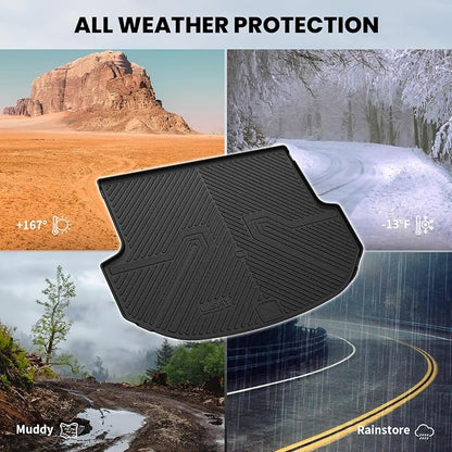 LASFIT Cargo Mat for Hyundai Santa Fe Sport 2018 2017 2016 2015 2014 2013 | All Weather TPE Custom Fit Cargo Trunk Mat Accessories, Black - Image 6