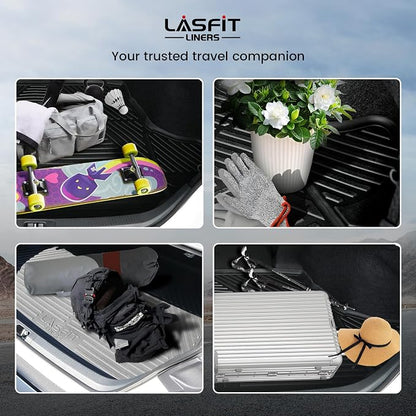 LASFIT Cargo Mats for Nissan Pathfinder 2013-2020/QX60 2014-2021/JX35 2013 | All Weather TPE Custom Fit Cargo Trunk Mat & Backrest Mats Accessories, Black - Image 8