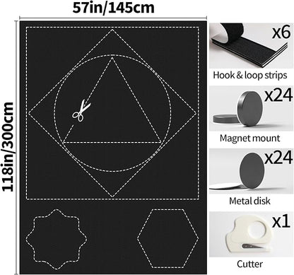 BKSAI 100% Blackout Window Cover, Portable Magnetic Black Out Curtains | No Drill Cuttable Shades, Temporary Blinds for Bedroom, RV, Nursery, Media Room, Sun Blocker, Room Darkening, 118x57 inch - Image 6