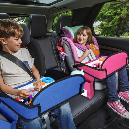 Kids Travel Tray, Toddler Road Trip Essentials With Drawing Kit | Road Trip Essentials Accessories Lap Tray with iPad Holder Stand & Dry Erase Board as Travel Gifts for Kid,2PC - Image 9