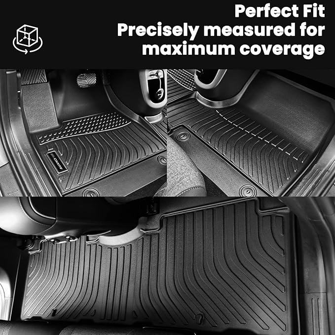 AUXKO All Weather Cargo Mat Backrest Mat for Kia Telluride 2027 Gas&Hybrid | High Wall,All-Weather,All Season,Odorless,Anti Slip,Rain&Salt Resistant,TPE Material,Black,Accessories,Pet Friendly - Image 5