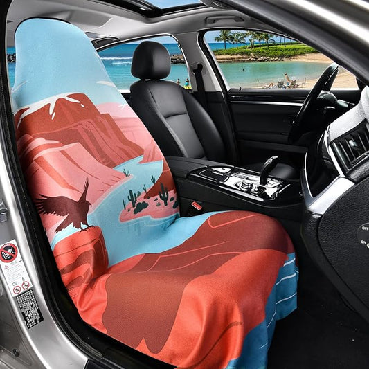 FLORICH Car Seat Cover Protector Front Seats, Sweat Towel Car Seat Covers for Post Gym Workout, Running, Swimming, Beach and Hiking, Universal Fit Non-Slip Car Seat Towel Covers for Cars Trucks SUV - Image 2