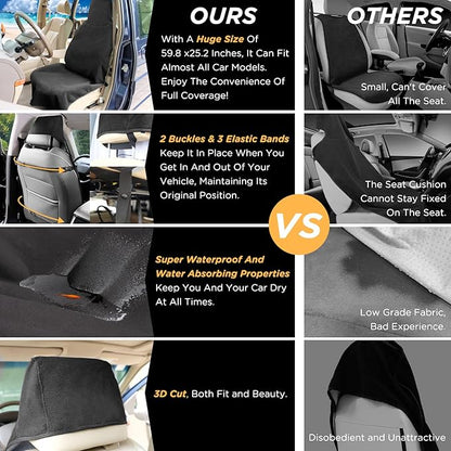 Waterproof Car Seat Cover Towel | Sweat-proof, Universal Fit for SUV & Truck, For Gym, Yoga, Pets, Workout, Beach, Microfiber Fabric, Machine Washable - Image 4
