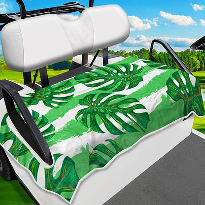 ENYORSE Golf Cart Seat Covers, Tropical Floral Seat Towel Blanket, Soft Breathable Microfiber, Keeps Seats Cool & Comfortable, 51”x31”, Fits 2 & 4 Passenger EZGO, Yamaha,Club Car Carts by EnjoyYourlifeEnjoyYourself