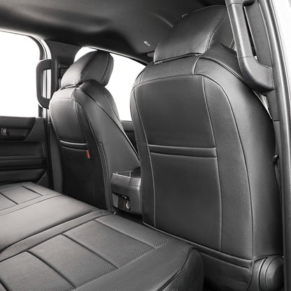 EKR Custom Fit Tacoma Front Car Seat Covers for Toyota Tacoma (Petrol & Hybrid) 2024 2025 2026 Double cab SR/SR5/TRD Sport/TRD Off-Road/Limited - Front Row Only,Faux Leather(Black) - Image 5