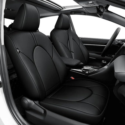 TTX LIGHTING Custom Fit for Toyota Camry Front Seat Covers | Gas |2018-2024 2-Seats | Original Seat Pattern | Full Coverage | Easy Install | Waterproof | Faux Leather by TTXLIGHTING%C2%AE