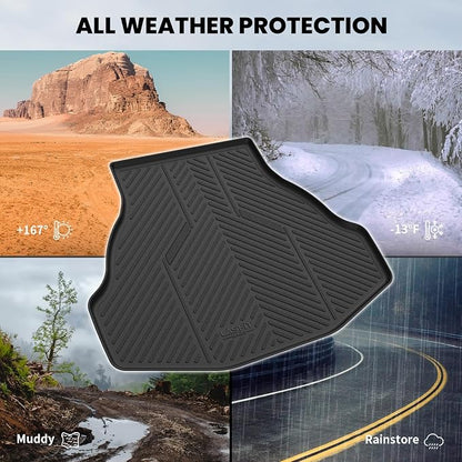 LASFIT Trunk Mat for Honda Accord 2017 2016 2015 2014 2013 (Only Sedan) | All Weather Custom Fit Anti-Slip Pet Friendly Easy Clean TPE Trunk Liner Cargo Mat, Black (NOT Coupe & Hybrid) - Image 8