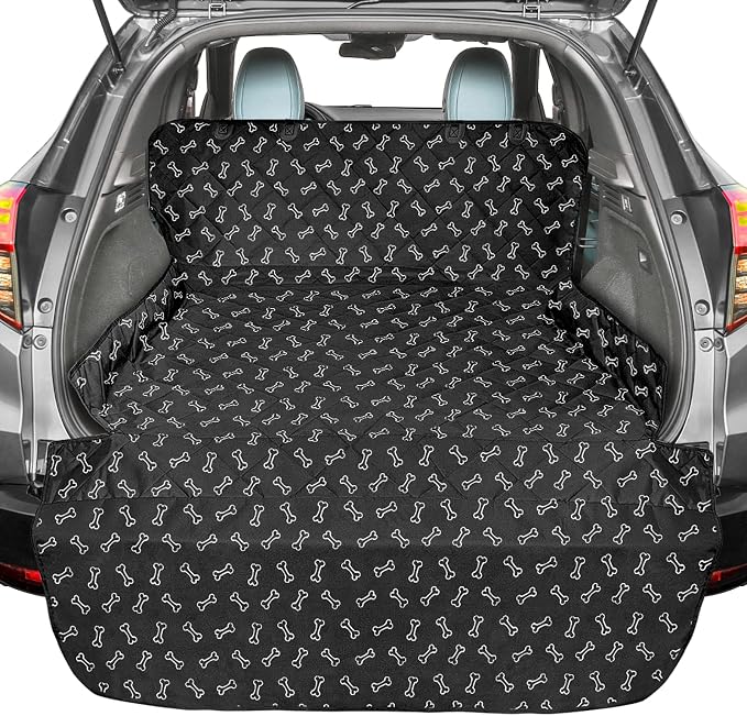 F-color SUV Cargo Liner for Dogs - Heavy Duty Trunk Cover for Midsize SUVs | Water Resistant Pet Cargo Cover with Bumper Flap, Non-Slip Trunk Mat, Dog Car Seat Cover Prevents Scratches Pet Hair Mud Dirt by F-color