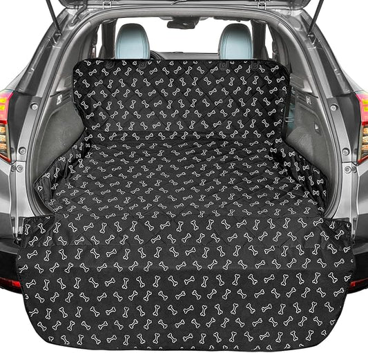 F-color SUV Cargo Liner for Dogs - Heavy Duty Trunk Cover for Midsize SUVs | Water Resistant Pet Cargo Cover with Bumper Flap, Non-Slip Trunk Mat, Dog Car Seat Cover Prevents Scratches Pet Hair Mud Dirt by F-color