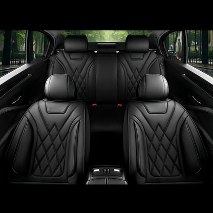 Fit for CH-R Car Seat Covers Compatible with Toyota CHR 2018-2022 - Waterproof Breathable Leather Automotive Seat Cushions Protector, Airbag Compatible, Full Set 5 Seats(Black) - Image 6