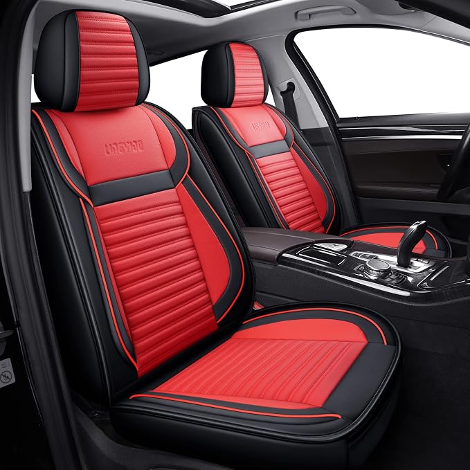 Car Seat Covers Full Set, Faux Nappa Leather, for Sedans and SUVs | Full Set, Waterproof, Airbag Compatible by LingvidoSeatCover