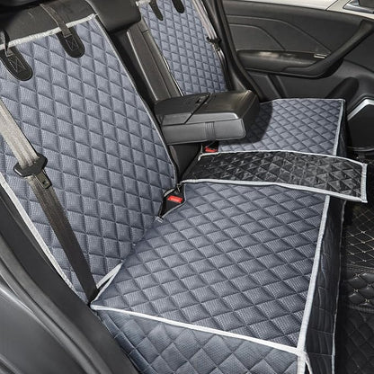 ANOSOSPECIAL Grey Dog Car Seat Cover for Back Seat X-Large,Non-Stick Fur,Pet-Friendly and Waterproof - Universal Fit Interior Protector for Auto, Van, SUV - Ideal for Kids and Pets (X-Large) by ANOSOSPECIAL