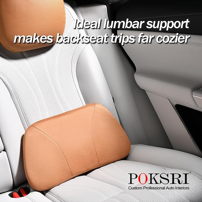 Lumbar Support Pillow,Back Pain Relief Cushion,fits tightly around the waist,Memory Foam,Skin-friendly Suede Fabric,fit Car Drive,Office chair,Rest seat,Improve Posture,Portable,15.5''Lx 8.7''H - Image 4