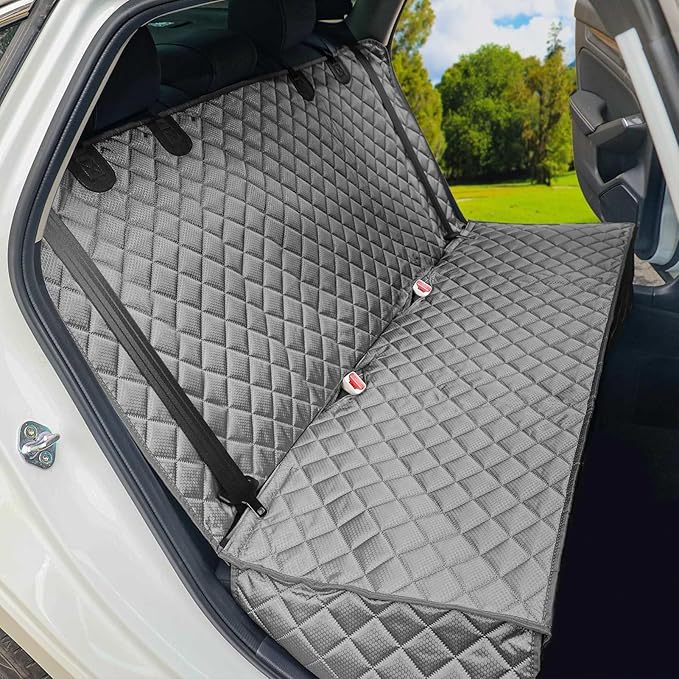 Waterproof Scratchproof Pet Bench Seat Covers for Cars, SUVs | Nonslip Durable Back Seat Cover for Dogs, 600D Oxford Fabric, Side Flaps, Full Bench, Easy Install, Machine Washable - Image 6