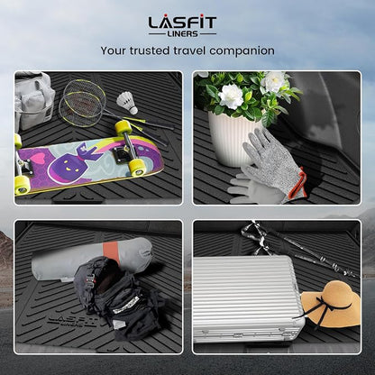 LASFIT Cargo Mat for Hyundai Ioniq 5 2024 2023 2022 / Ioniq 5 N 2025 | All Weather TPE Custom Fit Cargo Trunk Mat Accessories, Black - Image 8