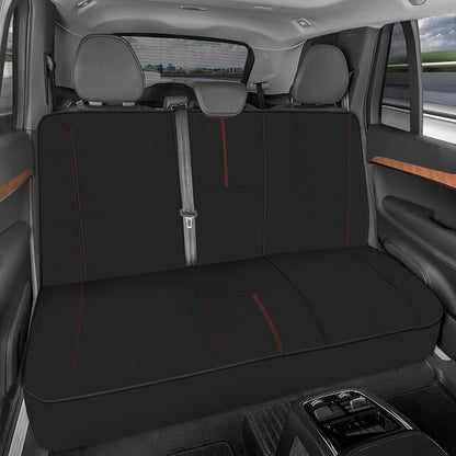Motor Trend Neoprene Waterproof Seat Covers for Cars, Trucks, & SUV – Black & Red Automotive Interior Protectors - Rear Split Bench Protector for Kids Dogs & Pets – Forros para Asientos de Carro - Image 3