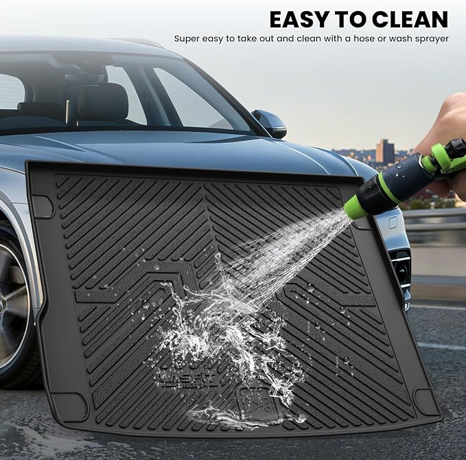 LASFIT Cargo Mat for Audi Q5/SQ5 2009-2017, Custom Fit All-Weather TPE Trunk Mat for Audi Accessories, Waterproof, Easy to Clean, Black - Image 6