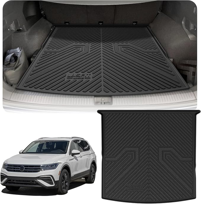 LASFIT Cargo Trunk Liner for Volkswagen Tiguan 2018-2024, 5-Seat | Custom-fit Premium TPE trunk tray Liner for 5-seat, all-weather cargo protection, Trunk Mat Trunk Liner, Easy to Clean by LASFIT
