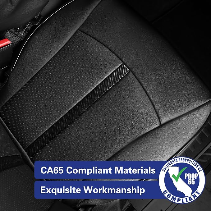 Seat Covers for Ford F150 SuperCab 2021-2026 Faux Leather, 2-Door | Fits F-150 XL, XLT 2021-2026, Lariat 2021-2022 and STX 2024-2026, Waterproof Front Seats Interior Protection - Image 2