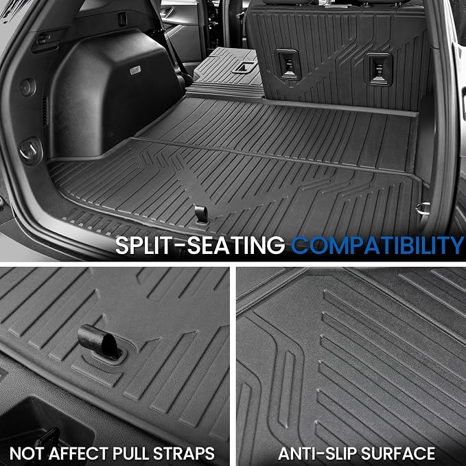 Cargo Mat for Chevy Equinox & GMC Terrain 2025-2026 Accessories | Gas Only, One-Piece Cargo Liner & Rear Seat Back Protector, All Weather TPE, Non Slip & Odorless & Scratch Proof, Quick Clean - Image 5