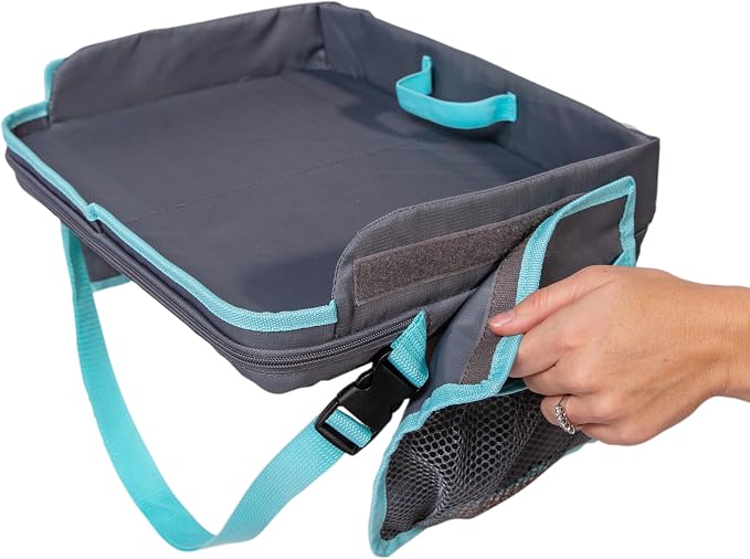 J.L. Childress 3-IN-1 Kids Car Travel Tray & Tablet Holder, Grey Teal - Image 13