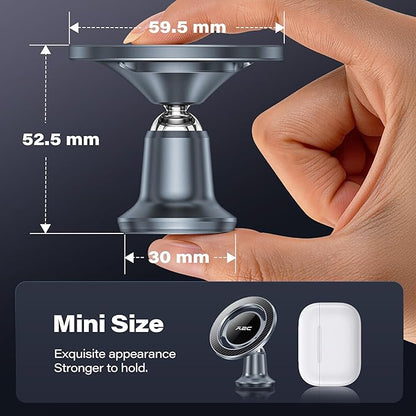 APPS2Car for MagSafe Car Mount, All Metal Magnetic Phone Holder, Gray | One-Piece 360° Rotating Magnet Phone Mount with 3M VHB Adhesive, Compatible with iPhone 17/16/15/14/13/12 & MagSafe Cases - Image 5