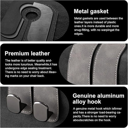 Car Purse Hook Purse Hook for Car Seats Headrest Car Seat Hooks,Heavy Duty Vehicle Organizer for Handbags, Groceries, Purses, Keep Car Tidy (Gray, 4 Pack) - Image 6