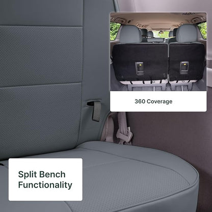 FH Group Custom Fit Car Seat Covers Specifically Made for 2011-2020 Toyota Sienna 7 Passenger, Car Seat Cover 3rd Row, Automotive Seat Covers in Solid Gray Faux Leather, Waterproof and Washable - Image 4