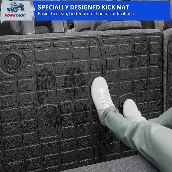 Rongtaod Floor Mats Full Set (7 PCS) for 2022-2026 Nissan Pathfinder | 7&8 Seats Cargo Mat Trunk Mat Cargo Liner 2nd & 3rd Row Kick Mats All Weather 2024 Pathfinder Accessories - Image 8