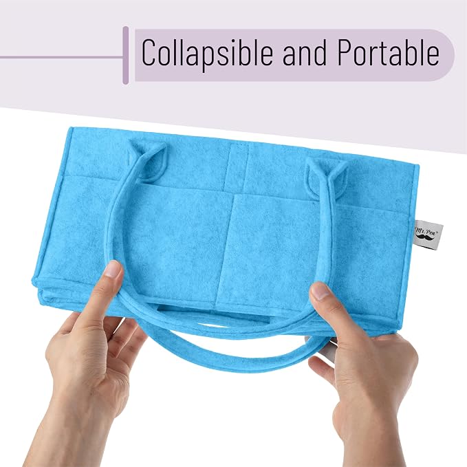 Mr. Pen- Baby Diaper Caddy Organizer, Blue | Nursery Storage Bin and Car Organizer for Diapers and Baby Wipes - Image 6