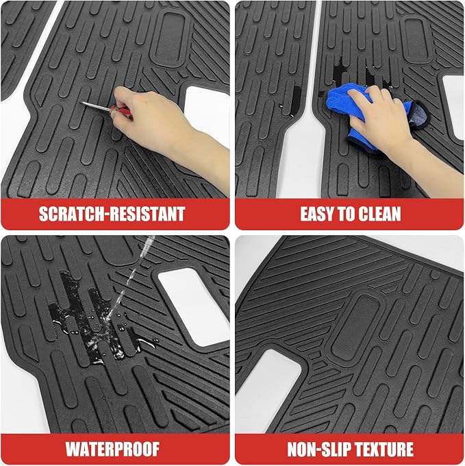 Kick Mat Fit for 2024-2025 Toyota Grand Highlander, TPE Cargo Liner All Weather Backrest Mat for Grand Highlander 7 Seats Accessories(Not fit Highlander) - Image 6