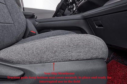 Sienna Car Seat Covers Custom Fit for 2011-2020 Toyota Sienna LE,XLE,Limited,L,XLE Premium,Limited Premium,7-Seater,Full Coverage,Airbag Compatible Polyester Seat Protector (Full Set,Gray) - Image 4