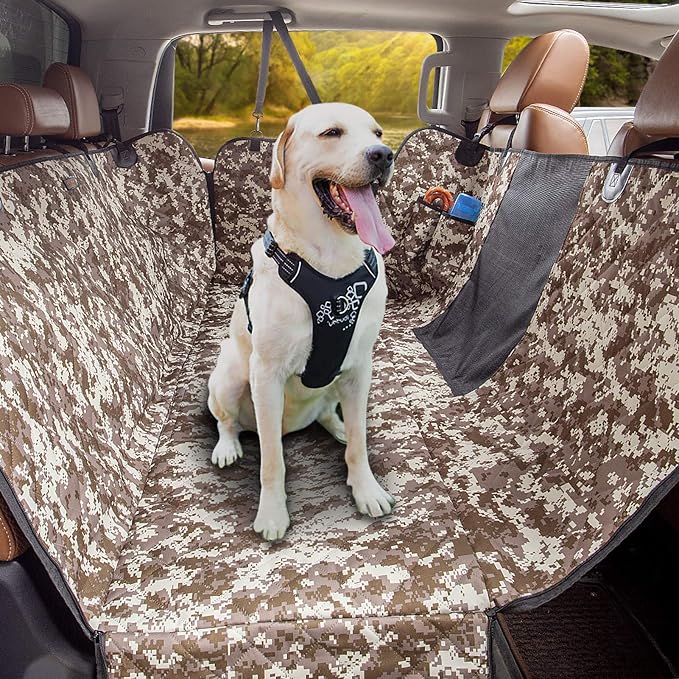 Dog Truck Seat Cover with Mesh Window 100% Waterproof Pet Seat Cover Durable Dog Truck Hammock Machine Washable X-Large Against Dirt and Dog Fur for Car and Large SUV, Trucks - Image 6