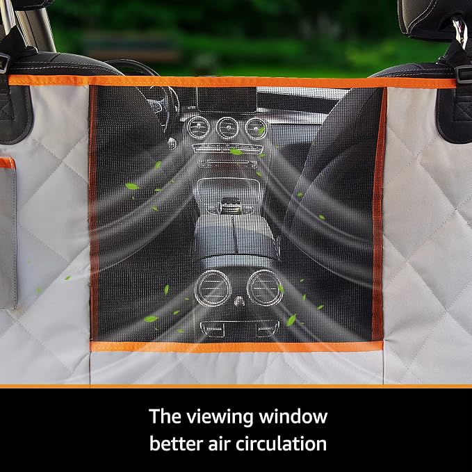 Dog Seat Cover for Tesla Model 3 Waterproof Car Seat Protector with Mesh Window Dog Car Hammock Against Dirt and Fur Anti-Scratch Nonslip Machine Washable Back Seat Cover for Model Y - Image 2