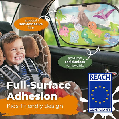 CARAMAZ Car Window Shade for Baby with Certified UV-Protection 2 Pack - 20"x12" - Image 2