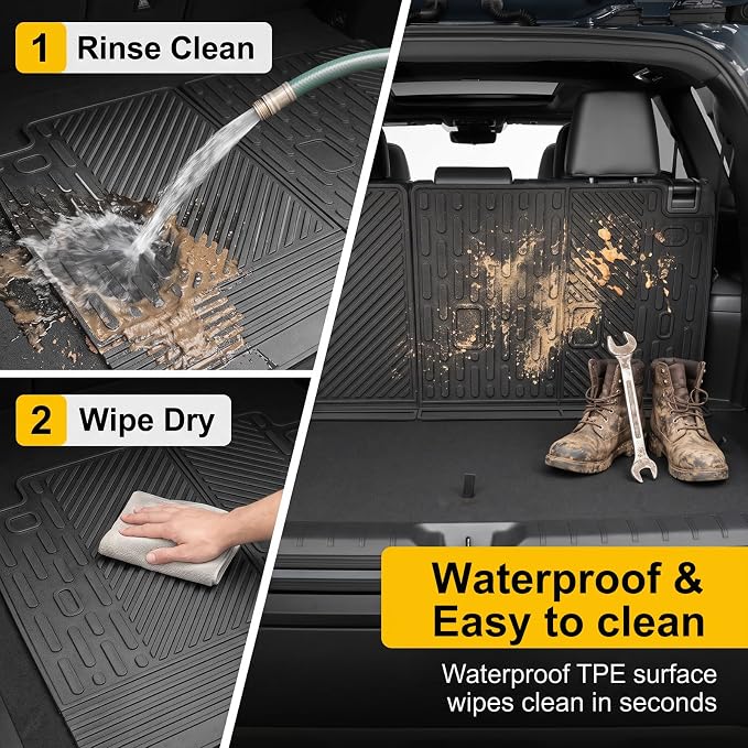 Backrest Mat for 2020-2026 Toyota Highlander/Grand Highlander 3rd Row Cargo Liner All Weather TPE Rear Seat Back Cover Protector for 2020+ Highlander/Grand Highlander 7 Seats Accessories - Image 5