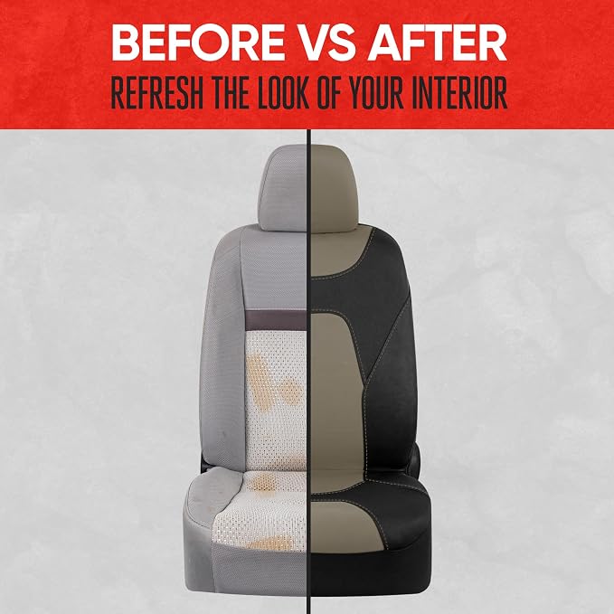 Motor Trend AquaShield Waterproof Front Seat Covers, Beige Seat Covers for Cars – Neoprene Front Car Seats Cover, SUV Seat Covers Protector - Car Interior Cover for Auto, Trucks, & Dog Owners - Image 5