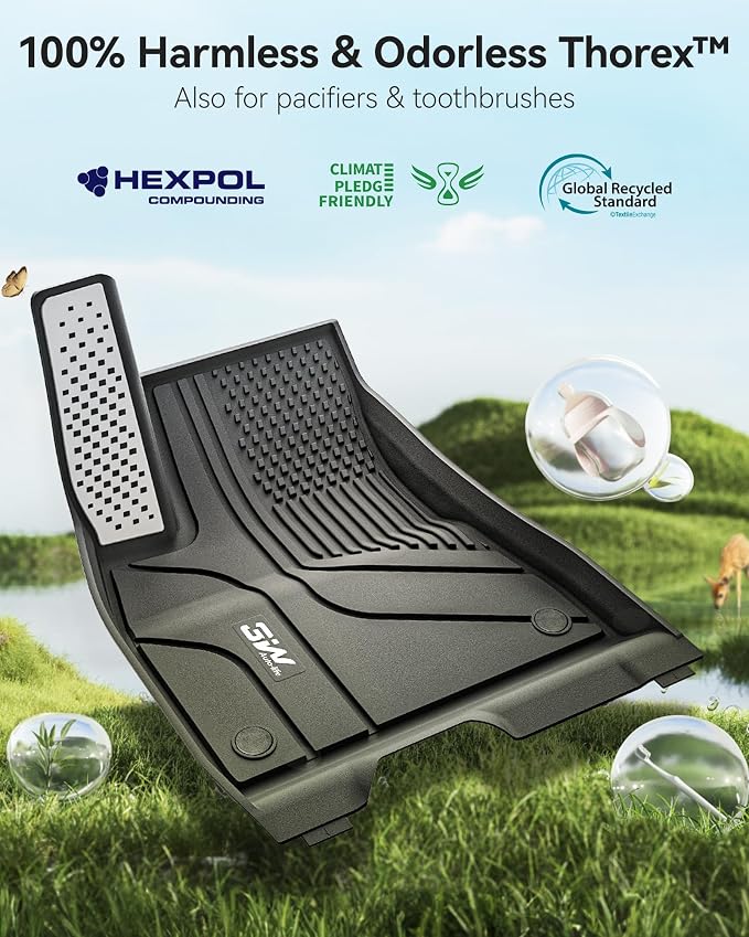 3W Floor Mats with Metal Pedal for Tesla Model 3 Highland 2024-2026 | Full Set with Seatback Protector, TPE All Weather Custom Fit Rear Trunk Mat,Cargo Liner Model 3 Accessories, Black - Image 5