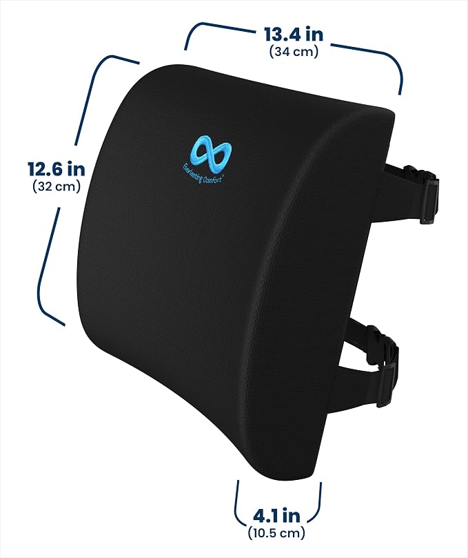Everlasting Comfort The Original Lumbar Support Pillow for Office Chair - Improves Posture, Promotes Back Pain Relief - Superior Back Support for Gaming and Desk Chairs - Lumbar Pillow for Car, Couch - Image 9