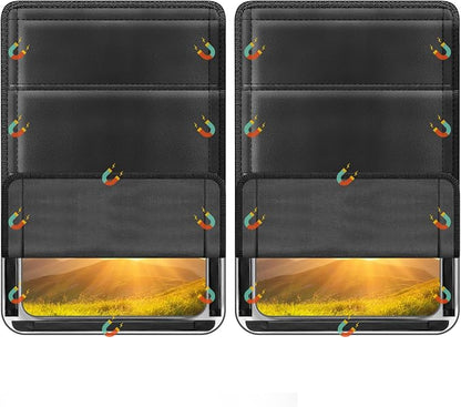 RV Door Window Shade Cover - Magnetic RV Blackout Window Cover with UV Protection and Privacy Features (25 * 16 in) Foldable Magnet Design, Waterproof Fabric (Black, 2 Pack (25"L x 16"W)) by Veharvim