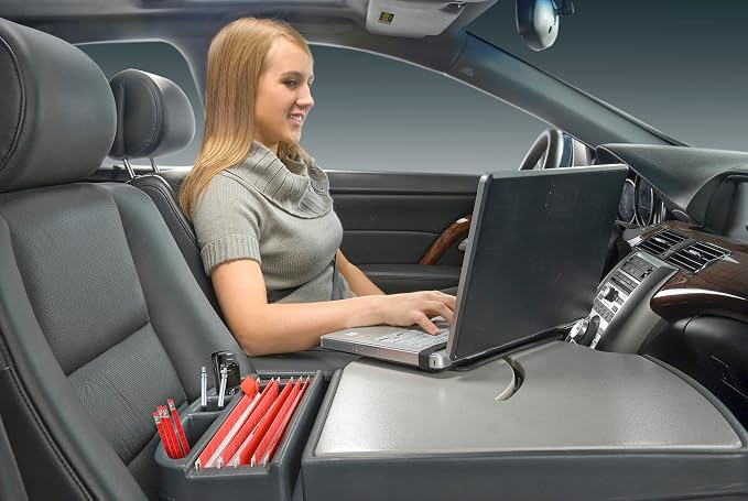 AutoExec AE-RMCD-PI-GT Roadmaster Car Desk for Your Vehicle Workstation and Mobile Office, with 400 watt Power Inverter | Vehicle Workstation, Mobile Office, 400 Watt Power Inverter - Image 2