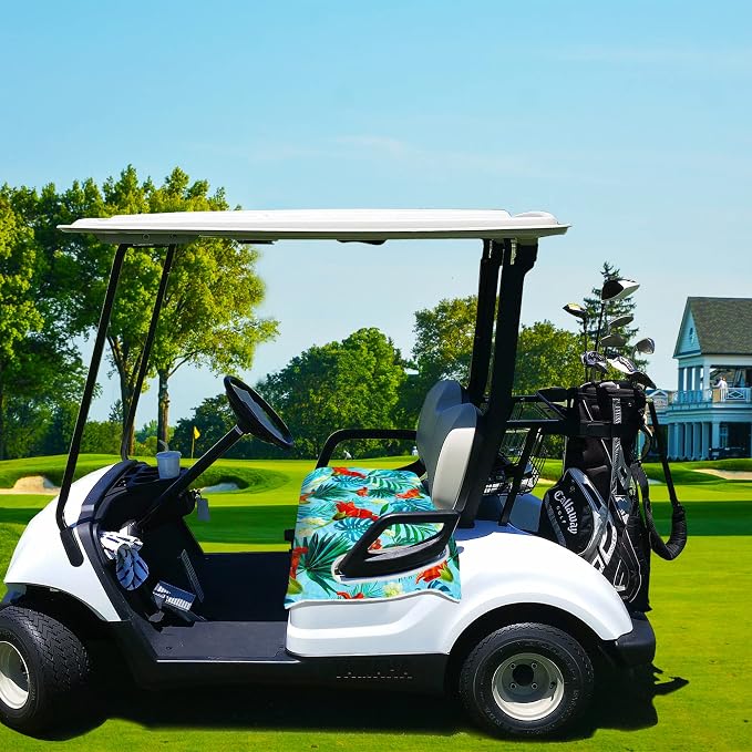 ENYORSE Golf Cart Seat Covers, Tropical Floral Seat Towel Blanket, Soft Breathable Microfiber, Keeps Seats Cool & Comfortable, 51”x31”, Fits 2 & 4 Passenger EZGO, Yamaha,Club Car Carts - Image 6