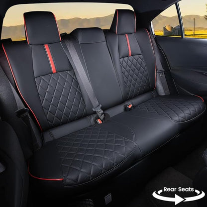HKZ Customized Special seat Cover for Toyota Corolla (Black+Red, 2023-2026 Corolla Hybrid SE) - Image 2