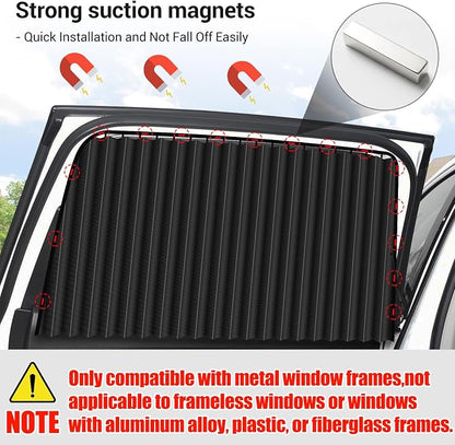 ZATOOTO Car Window Shades for Side Window, Magnetic Car Curtains, 4 Pack | Car Window Covers Blackout Blinds, UV Protection, Heat Insulation, Camping, Sleeping,Travel, Baby Safety, and Daily Use - Image 2
